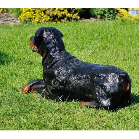 Figurina Cera Rottweiler culcat